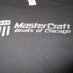 MasterCraft Boats of Chicago Nautical Sailing Yachting Black Men's T-Shirt XXL